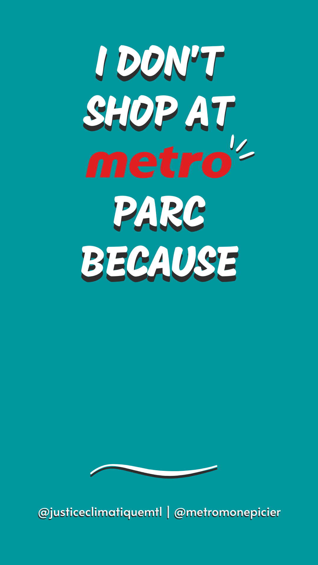 I don't shop at Metro because ____